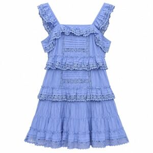 Gacaky Coquette Dollette Ruffled Mini Dress Women Small Cottagecore Fairycore